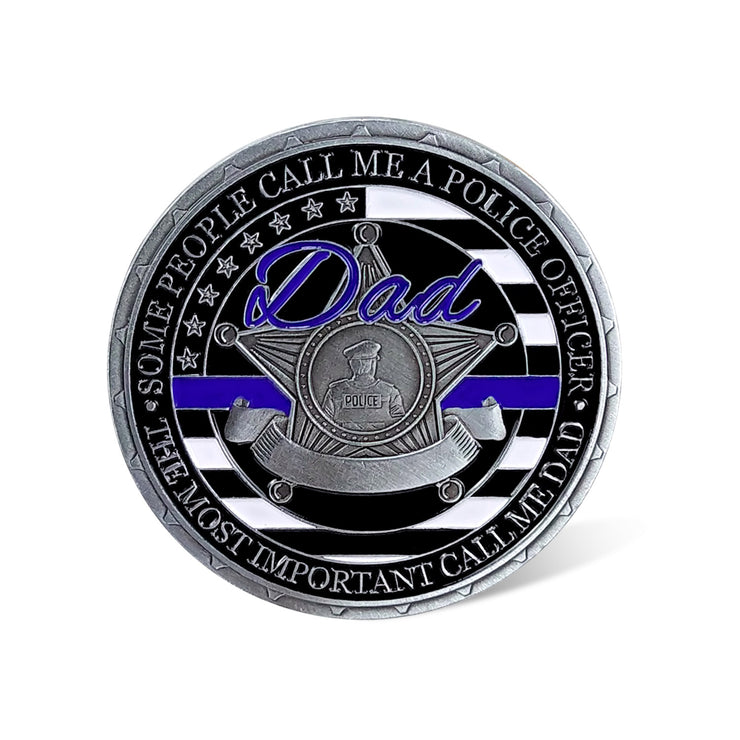 Police Officer Family Challenge Coin Honor Dad Father Respect Collectible Gift Coin