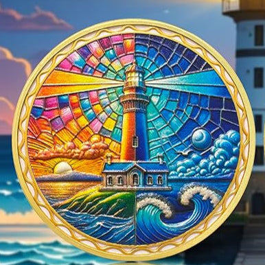 Sun and Moon Lighthouse Recovery Addiction Sobriety Coin
