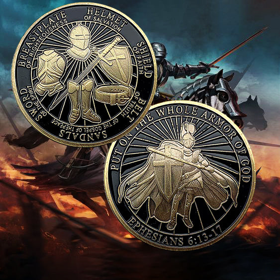 Put on the Whole Armor Of Gold Coins-Breastplate Helmet