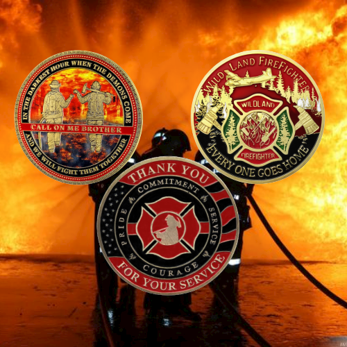 Fire Department Firefighter Brother Challenge Coin Thank You Appreciation Coin