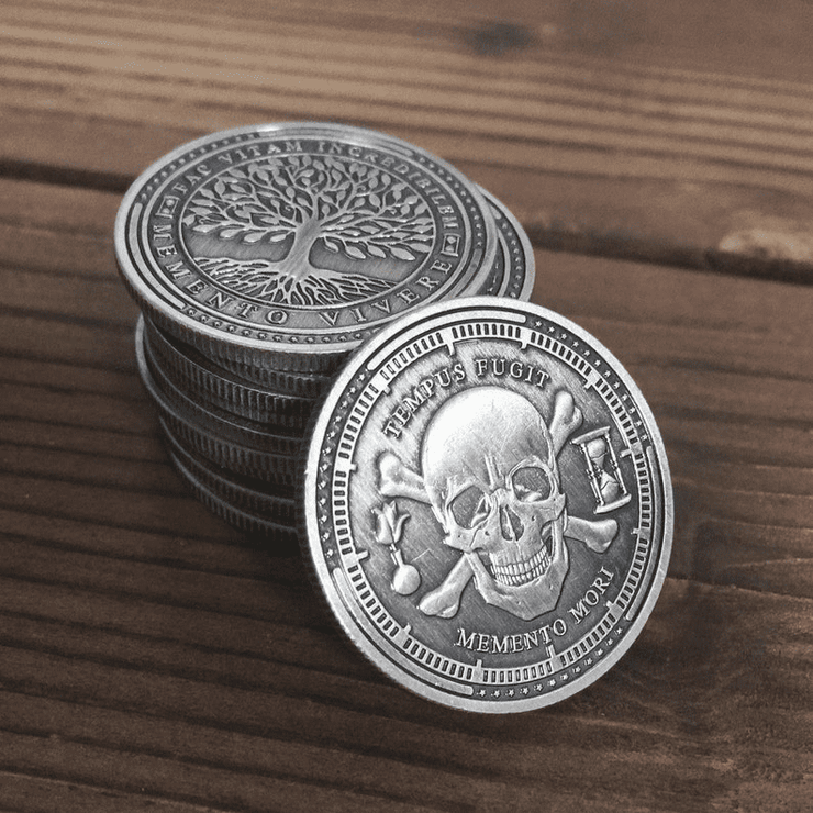 Tempus Fugit Memento Mori Fac Vitam Incredibilem Memento Vivere Challenge Coin