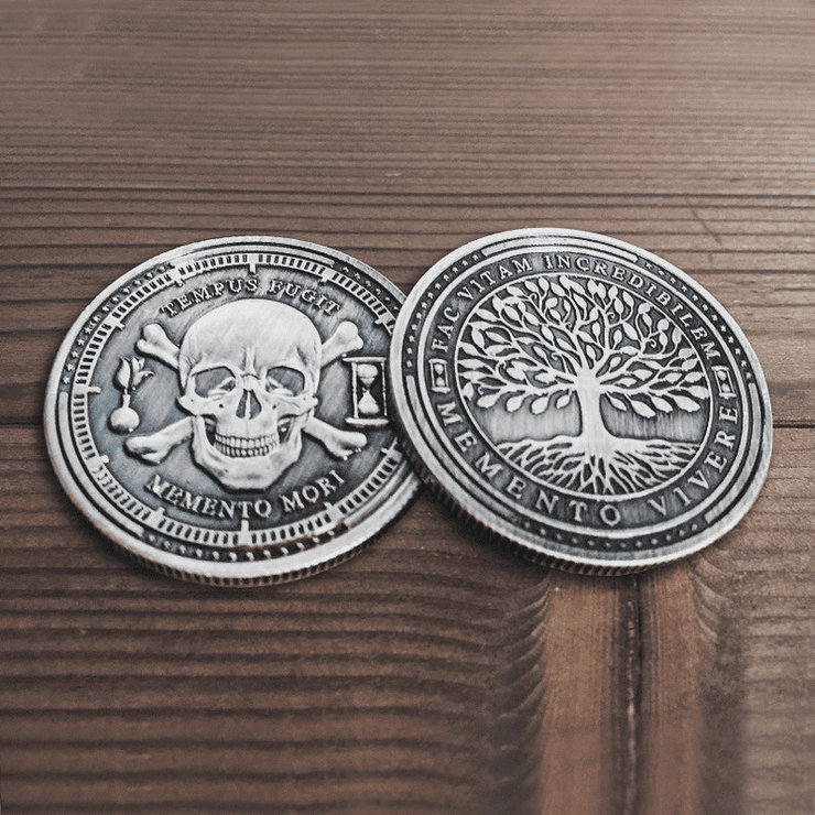 Tempus Fugit Memento Mori Fac Vitam Incredibilem Memento Vivere Challenge Coin