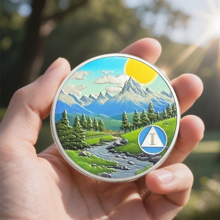 Personalized Sunrise Valley Sobriety Coin