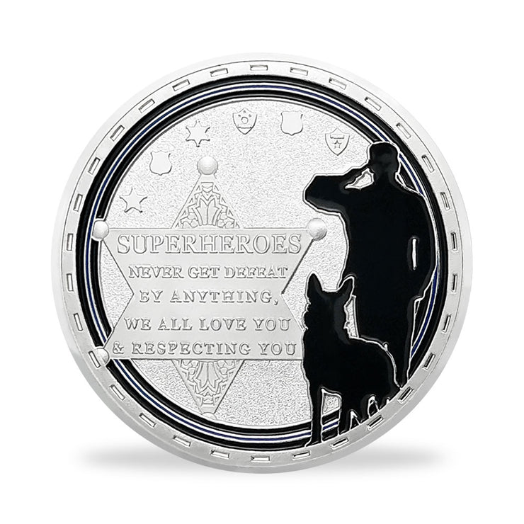 Sheriff & K9 Challenge Coin Law Enforcement Shield Badge Police Collectible Medallion