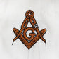 Masonic Golden G Symbol White Gloves