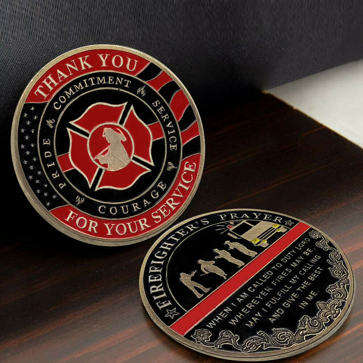 Firefighter Team Thank You Challenge Coin