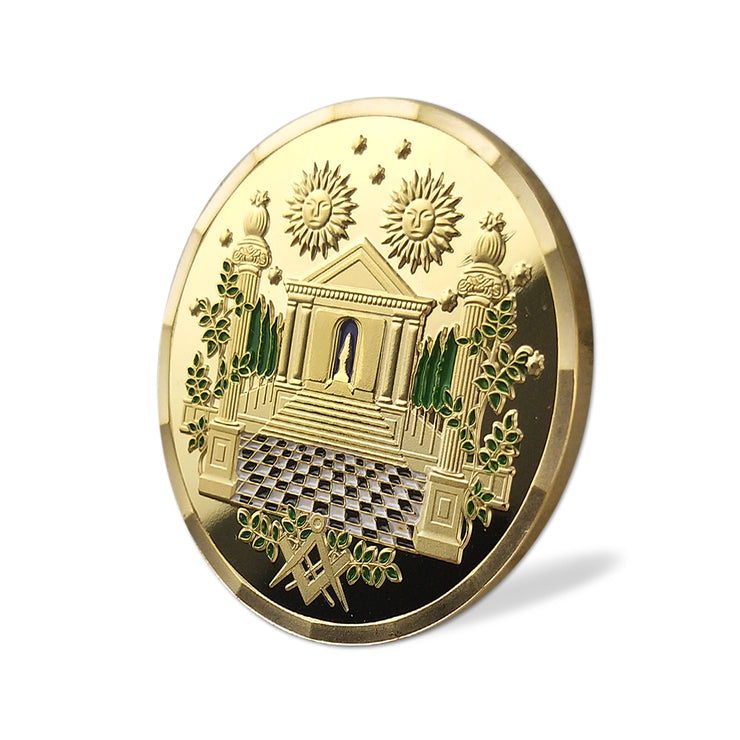 Hiram Abiff Widow’s Son Masonic Freemason Challenge Coin