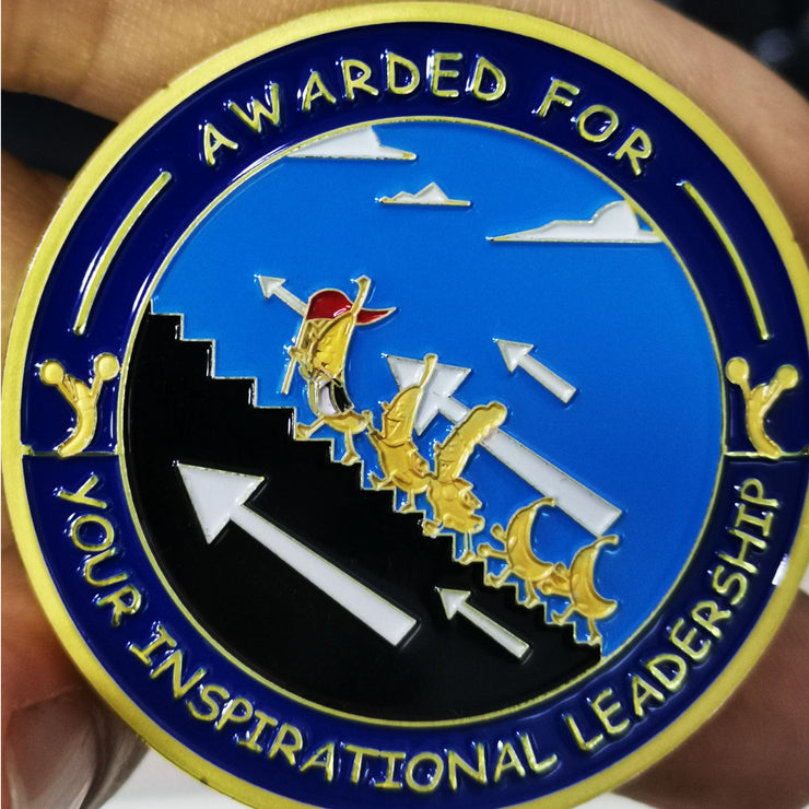 Encouragement Challenge Coin-Employee Appreciation Gifts Inspirational Thank You Coin for Students and Cowokers-Climb Stairs