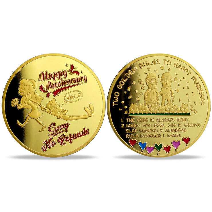 Two Golden Rules to Happy Marriage Coin