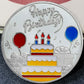 Happy Birthday Coin, Christian Birthday Gifts for Friends for Siblings, Grandson or Granddaughter, Boys & Girls, Red and Blue Balloon