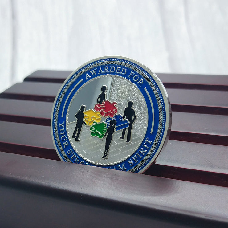 Encouragement Challenge Coin-Employee Appreciation Gifts Inspirational Thank You Coin for Students and Cowokers-Team Spirit