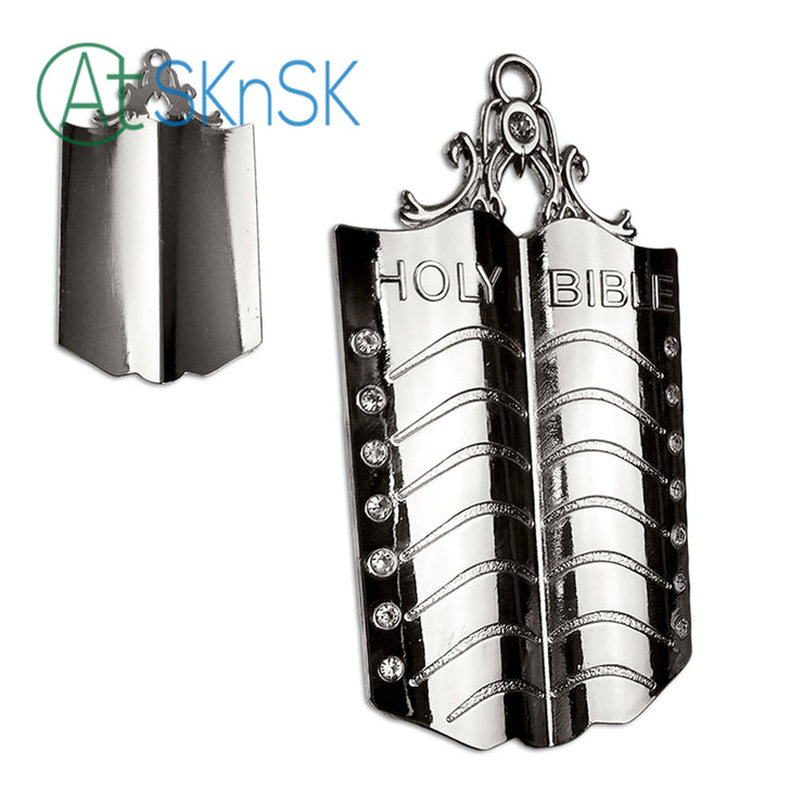 Masonic Chaplain Silver Jewel Pendant the Holy Bible