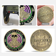 Memento Mori Memento Vivere Coin-Momento Mori Coins EDC Coin Stoic Reminder Token