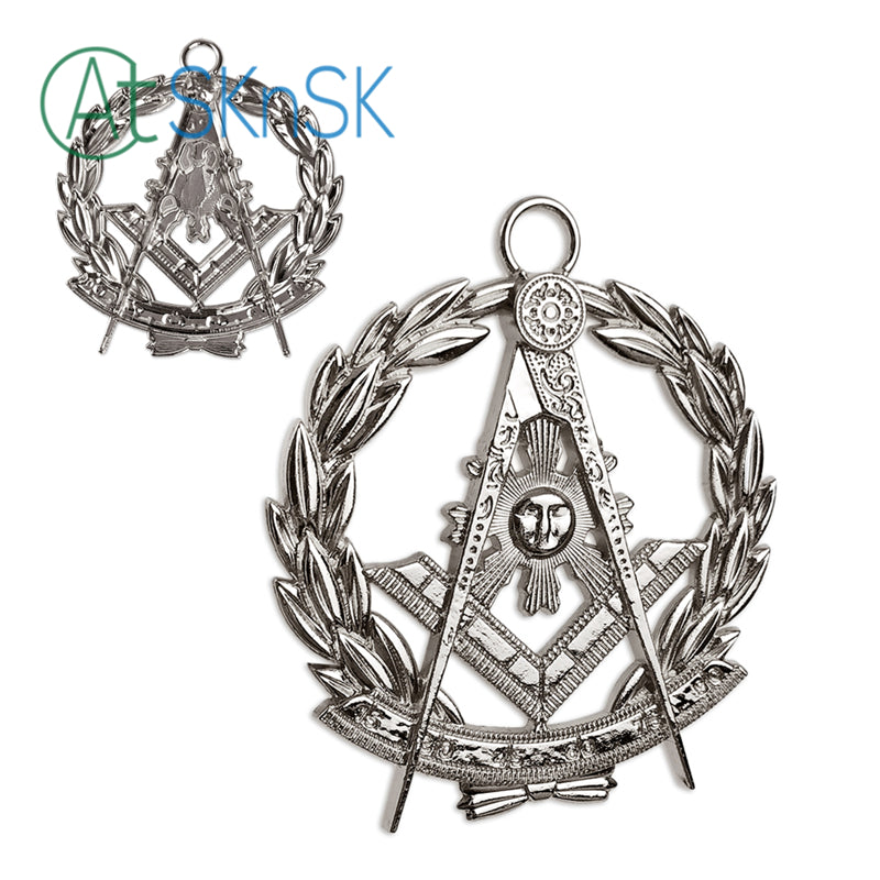 Masonic Past Master Sliver Jewel Pendant the Square & Compass Symbol