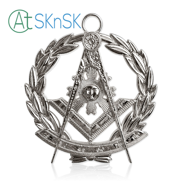 Masonic Past Master Sliver Jewel Pendant the Square & Compass Symbol