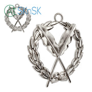 Masonic Secretary Sliver Jewel Pendant the Feather Quill