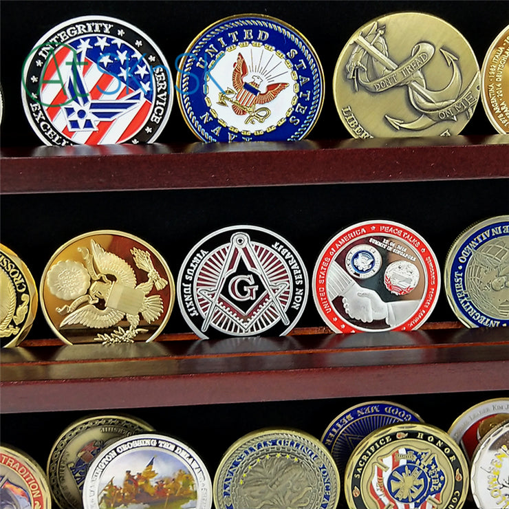 Cherry Challenge Coin Display Case Shadow Box