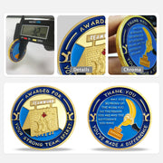 Encouragement Challenge Coin-Employee Appreciation Gifts Inspirational Thank You Coin for Students and Cowokers-Team Work