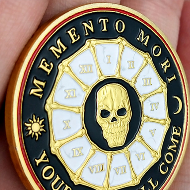 Memento Mori Coin-Momento Mori Coins for Daily Stoic Practice, Remember to Live EDC Coin
