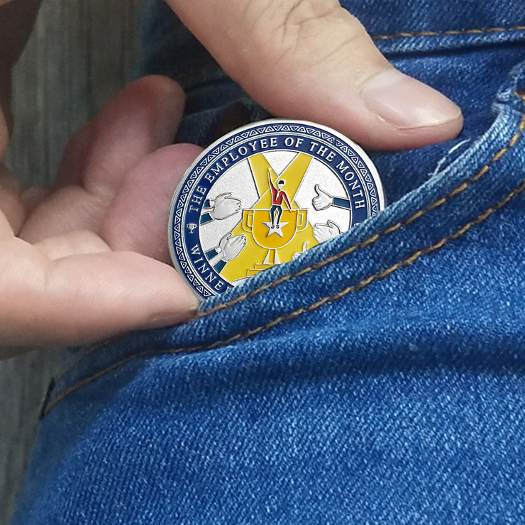 Encouragement Challenge Coin-employee Appreciation Gifts Inspirational Thank You Coin for Students and Cowokers-give You a Thumbs Up