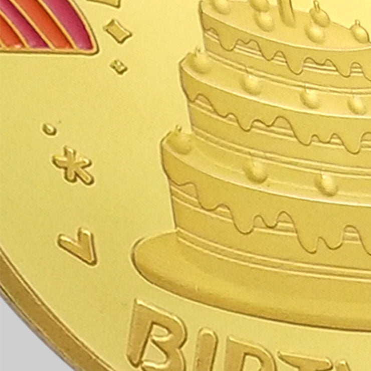 Happy Birthday Coin -Laughing and crying cake