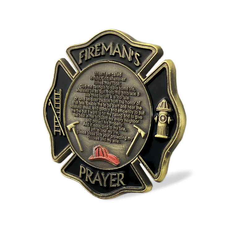US Fireman’s Prayer Firefighter Challenge Coin