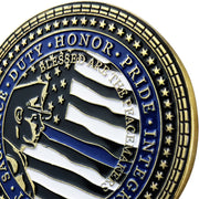 Law Enforcement Police Challenge Coin Sheriff Six Pointed Star St Michael Patron Saint Collectible