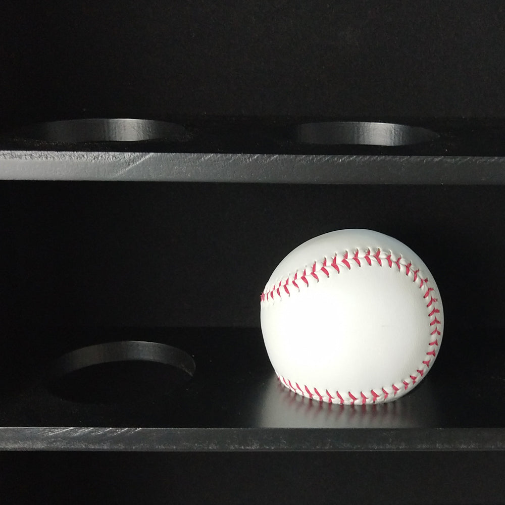 20" × 16" Baseball Display Case Sport Collectible Square Cabinet Black Finish