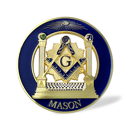 Mason Double Columns Round Auto Car Emblem
