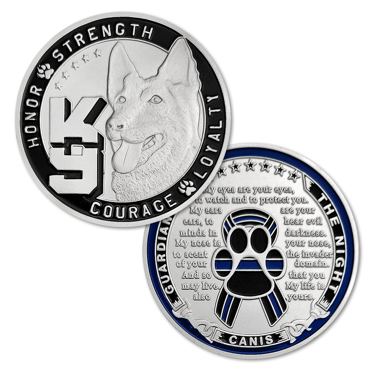 K9 Police Dog Law Enforcement Challenge Coin