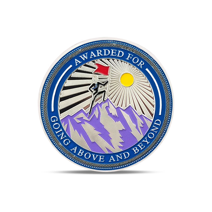 Encouragement Challenge Coin-Employee Appreciation Gifts Inspirational Thank You Coin for Students and Cowokers-Going Above and Beyond