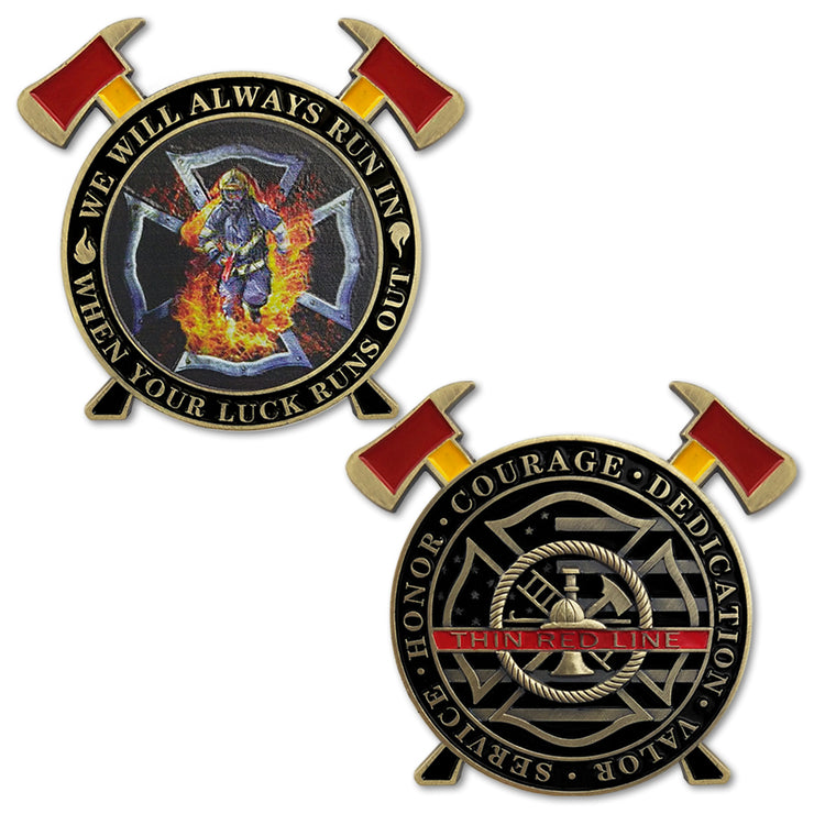 Firefighter Maltese Cross Fire Rescue Challenge Coin