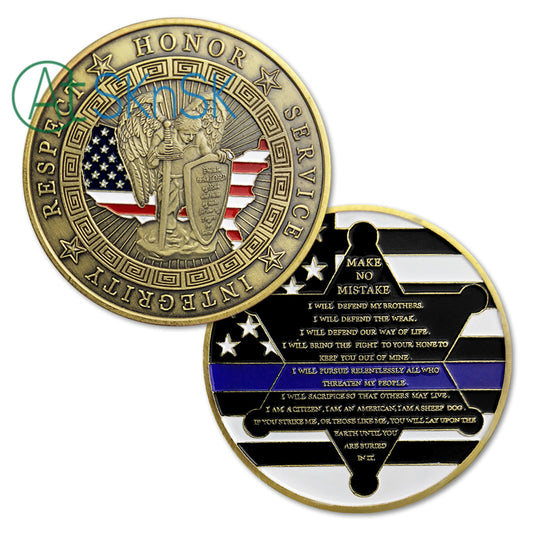 Police Armor of God Motto Challenge Coin