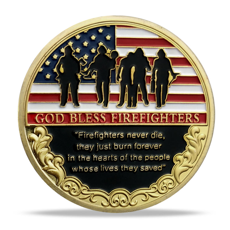 Firefighter Challenge Coin Thank You for Your Service