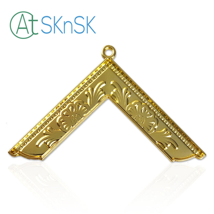 Masonic Worshipful Master Gold Jewel Pendant the Square