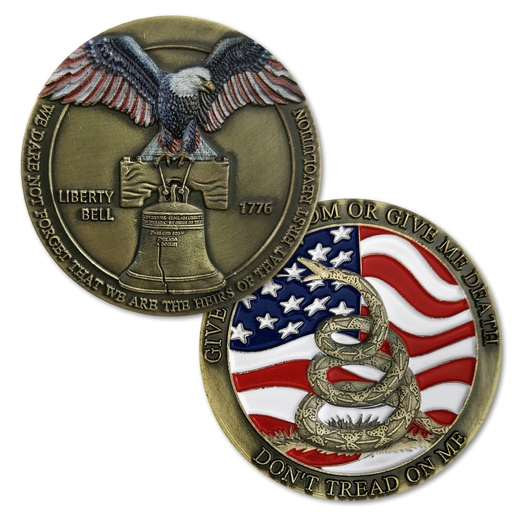 1776 American Kenndy Liberty Bell Challenge Coin