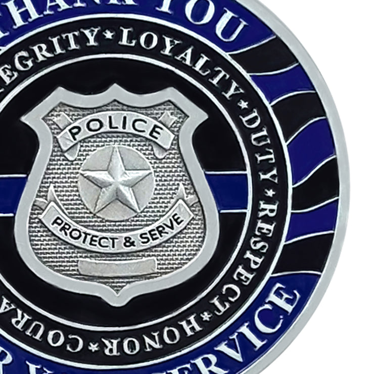 Police Badge Challenge Coin God Bless the Officer & K9 Group Matthew 5:9