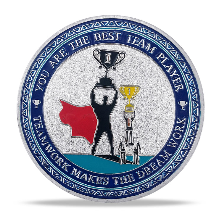 Encouragement Challenge Coin-Employee Appreciation Gifts Inspirational Thank You Coin for Students and Cowokers-Team Superman