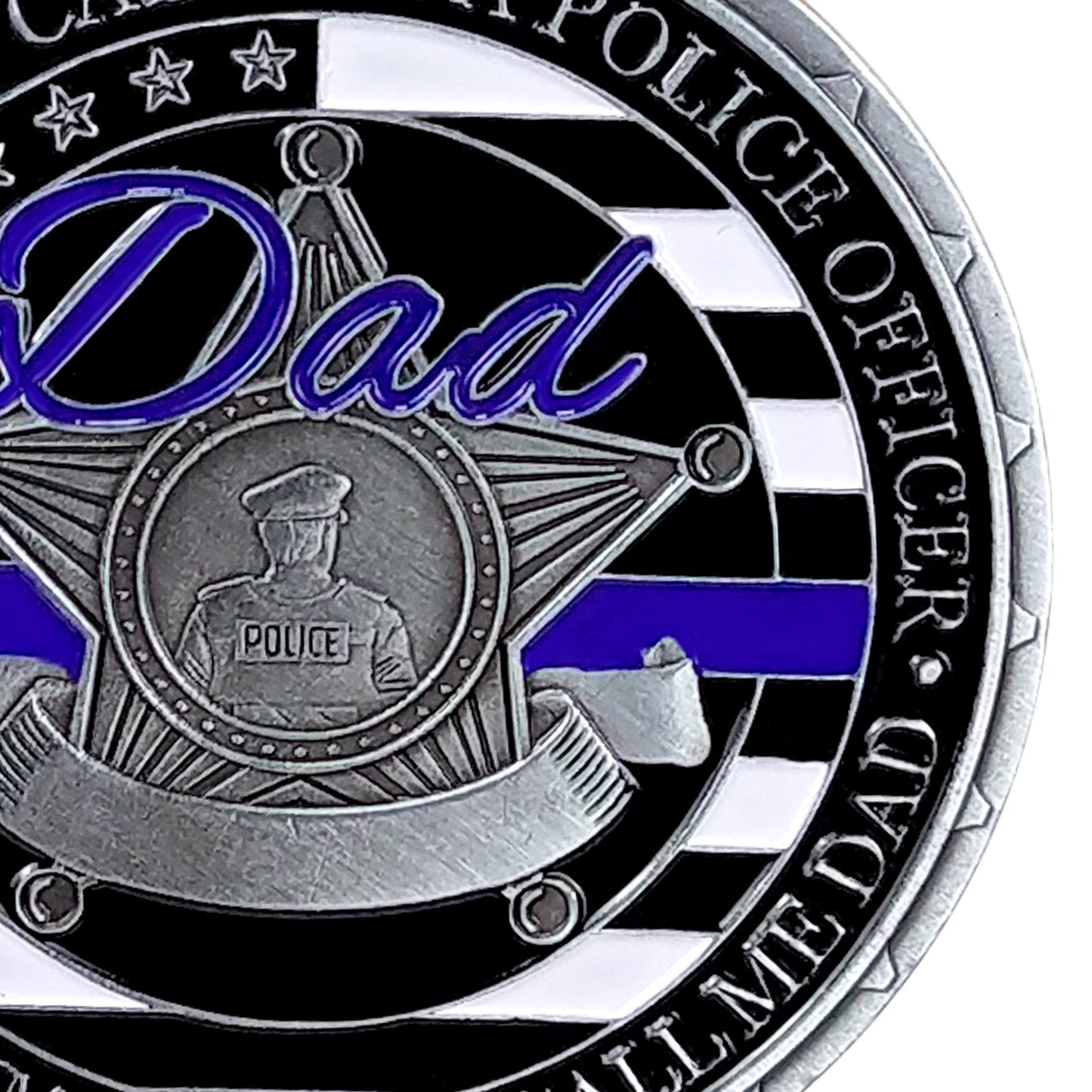 Police Officer Family Challenge Coin Honor Dad Father Respect Collectible Gift Coin
