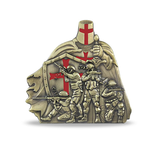 Crusader Soilder Squad Challenge Coin Prayer PSALM 144:1-6 Military Collectible