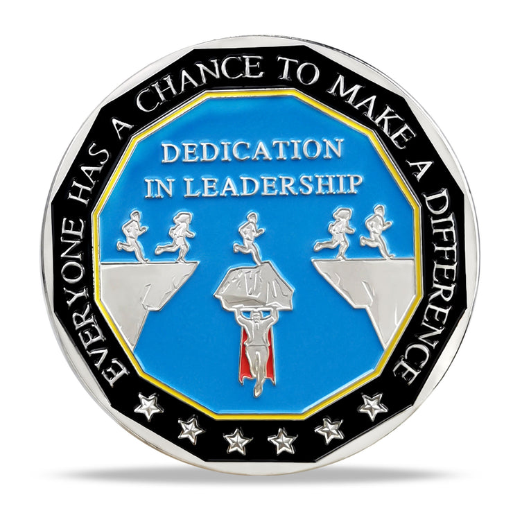 Encouragement Challenge Coin-Employee Appreciation Gifts Inspirational Thank You Coin for Students and Cowokers-Dedication in Leadership