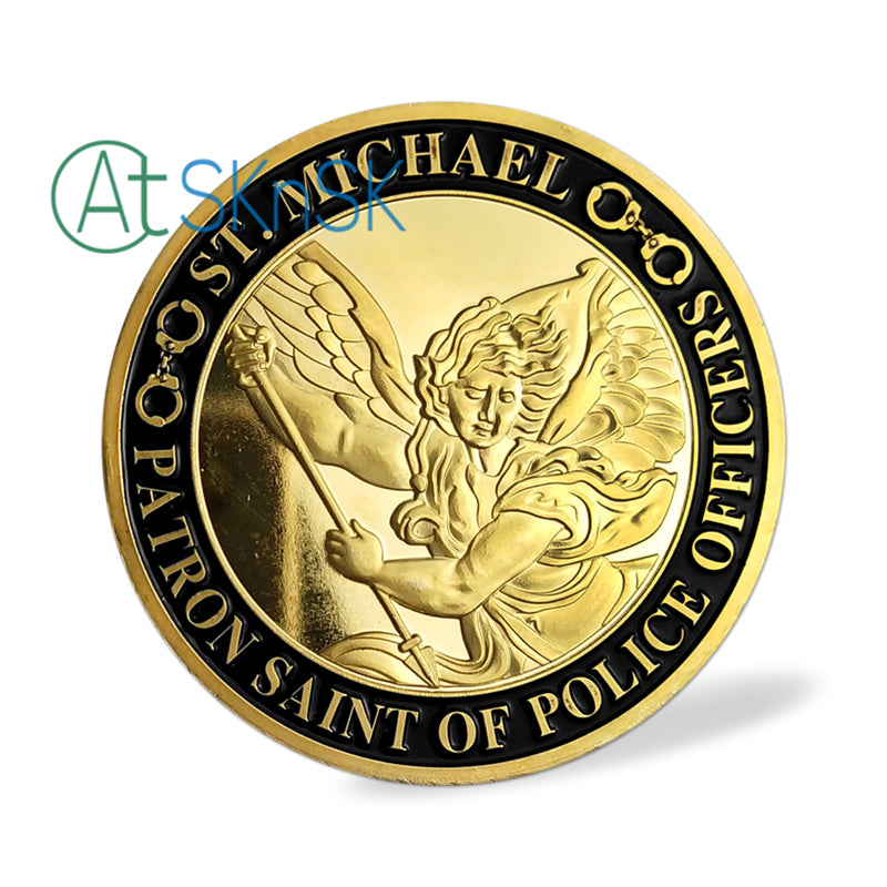 Police Officer's Prayer St Michael Challenge Coin