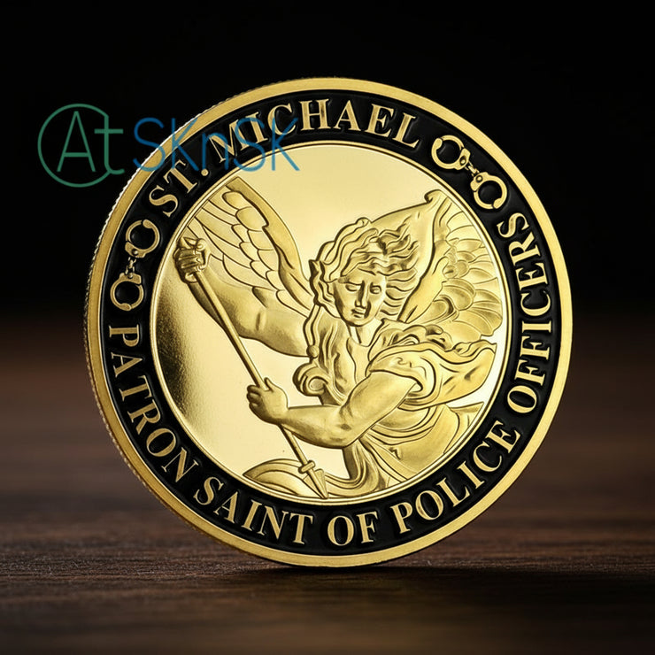 Police Officer's Prayer St Michael Challenge Coin