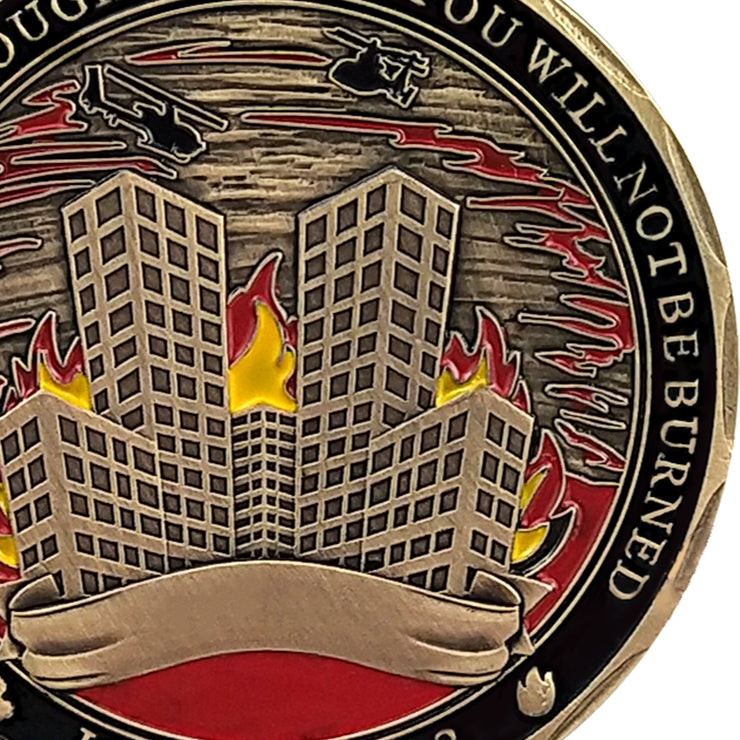 Firefighters Rule Challenge Coin ISAIAH 43:2 Firemans Medallion