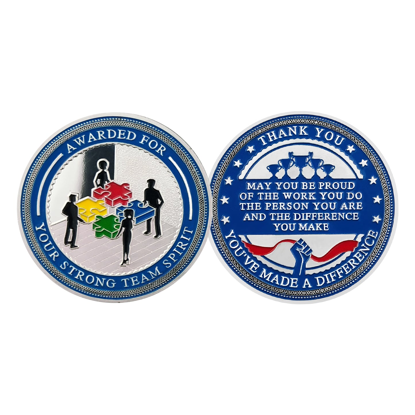 Encouragement Challenge Coin-Employee Appreciation Gifts Inspirational Thank You Coin for Students and Cowokers-Team Spirit