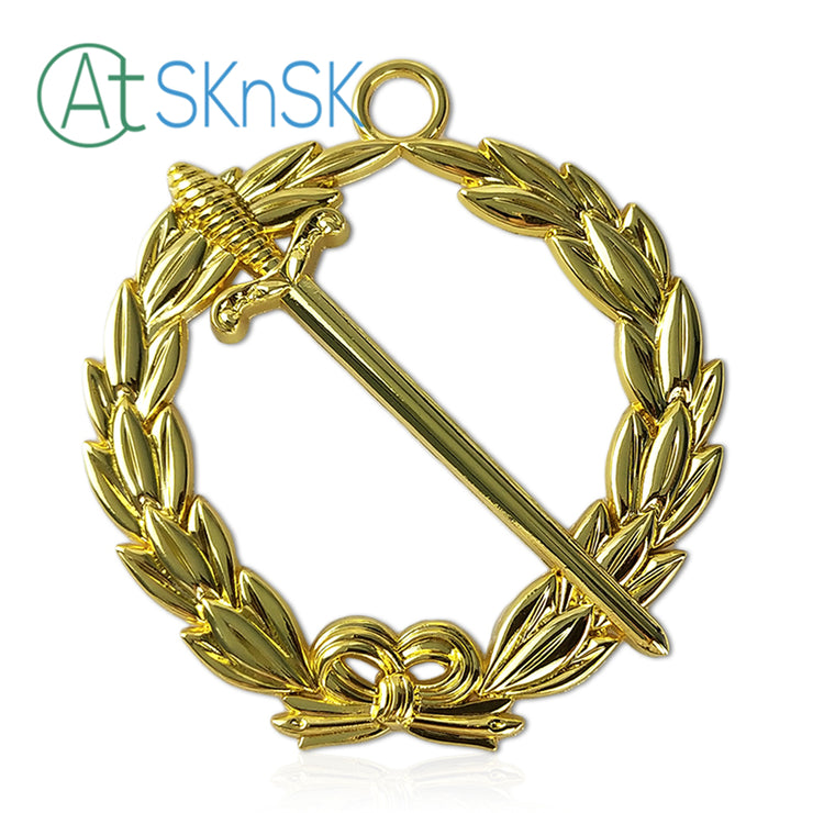 Masonic Tyler Gold Jewel Pendant the Long Sword