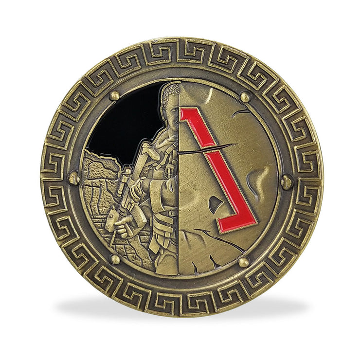 Soldier Brave as Spartan Challenge Coin Warrior Ethos Military Collecitble