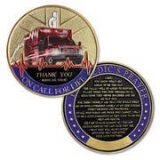 Thank You Medical Team Ambulance Paramedic’s Prayer Challenge Coin-AtSKnSK