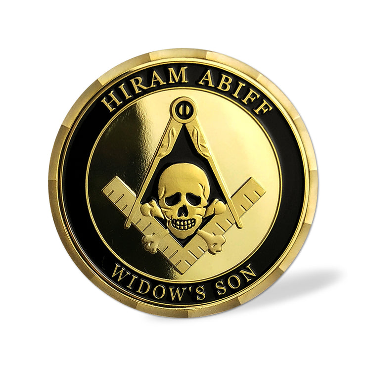 Hiram Abiff Widow’s Son Masonic Freemason Challenge Coin