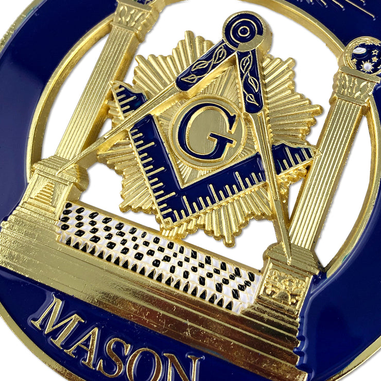Mason Double Columns Round Auto Car Emblem